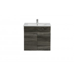 Berge Ensuite Dark Grey Wall Hung 600 Vanity Cabinet Only